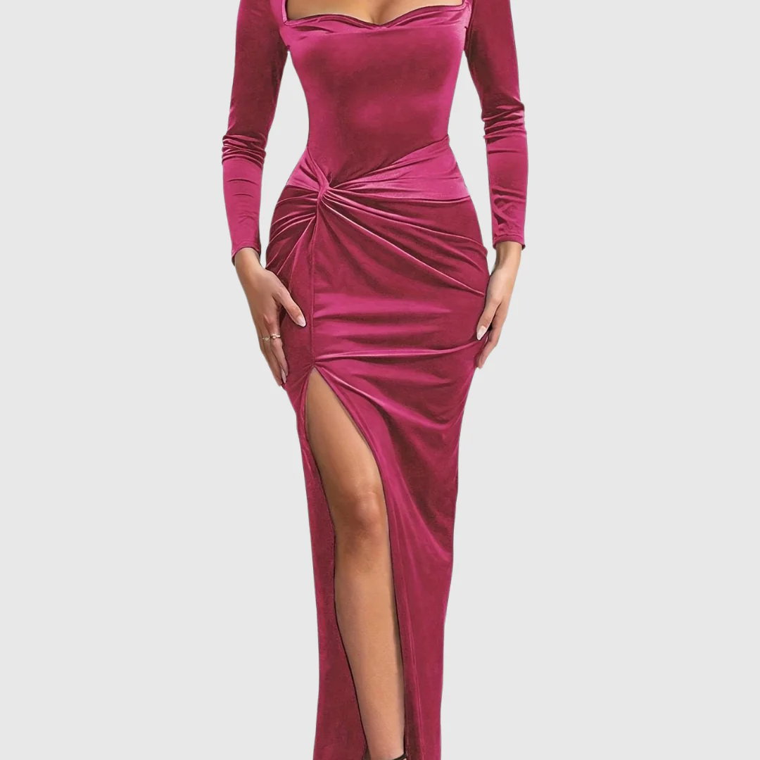 Julieta| Elegante y favorecedor vestido de terciopelo