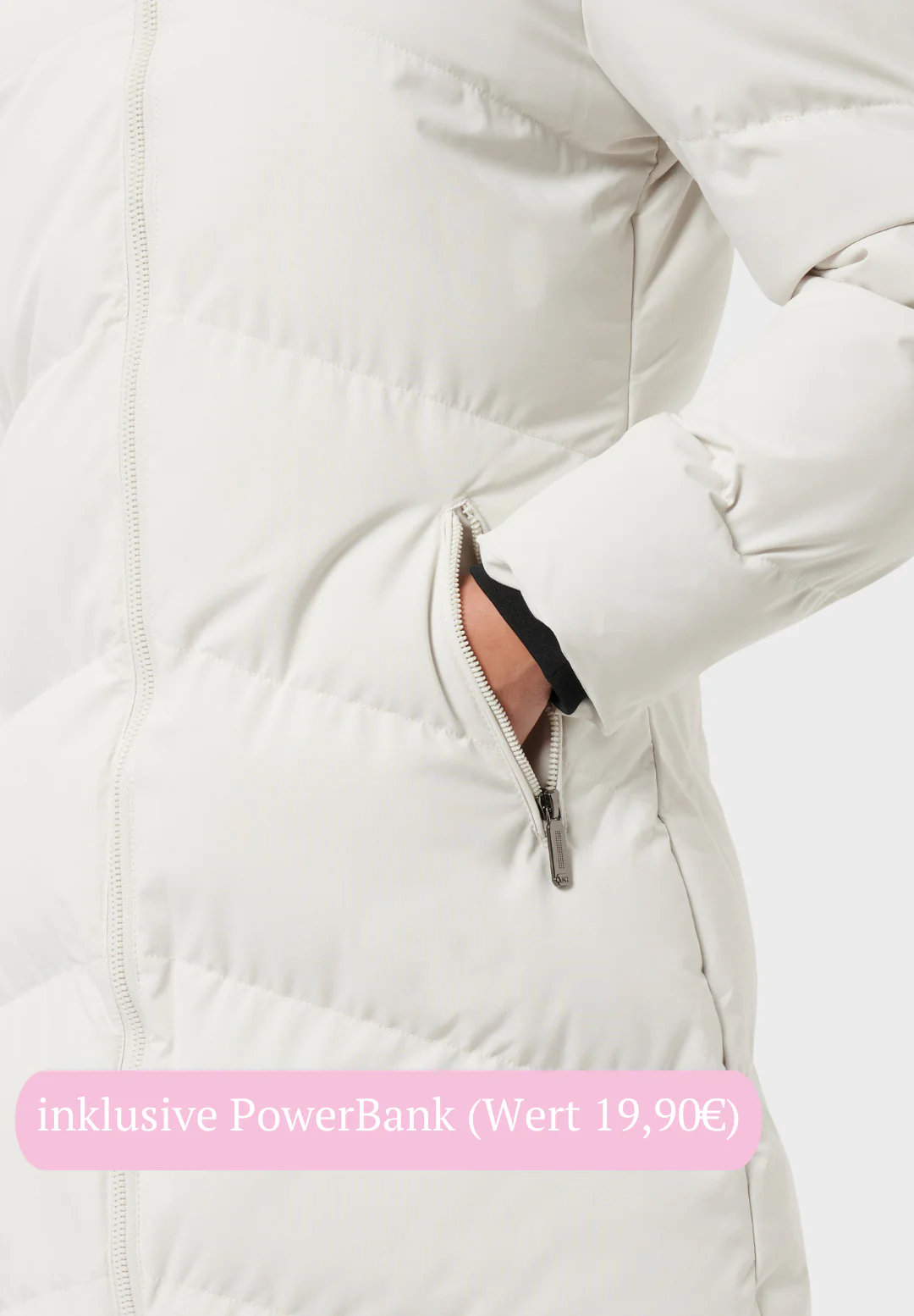 Chaqueta calefactable Monte larga beige