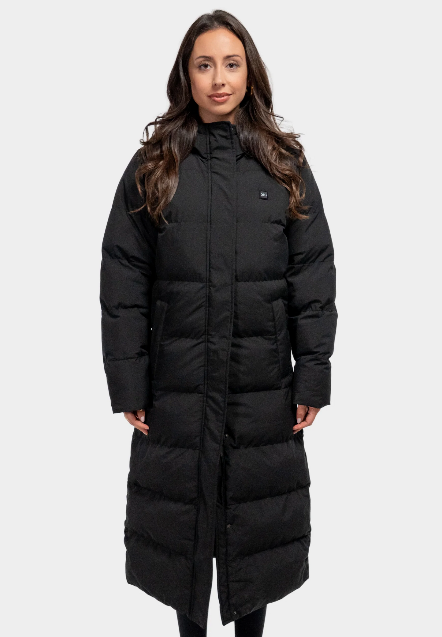 Chaqueta calefactable "Monte" extralarga negra