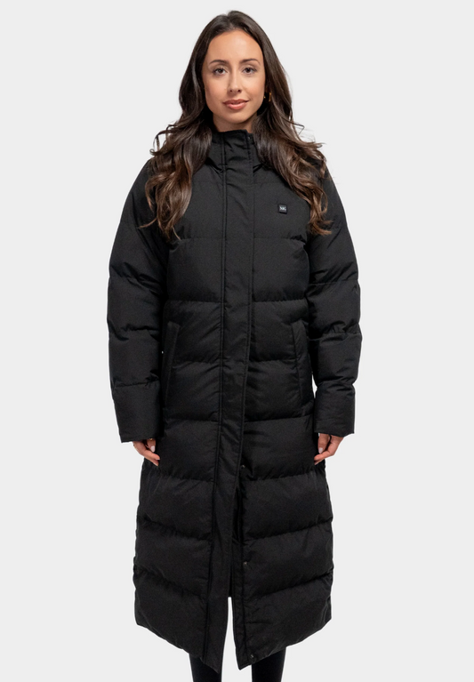 Chaqueta calefactable "Monte" extralarga negra