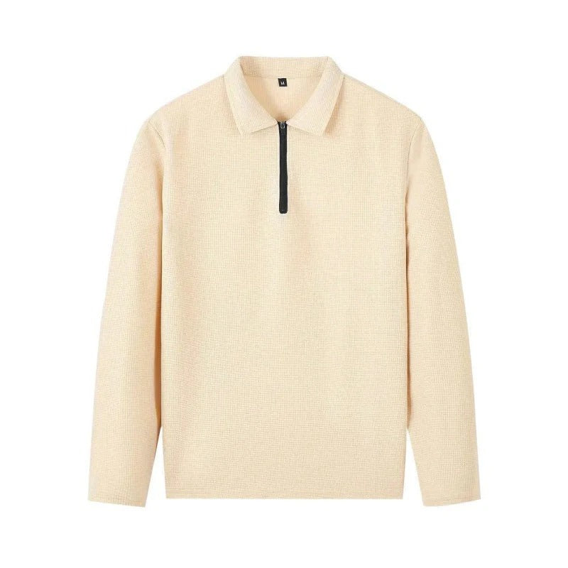 Conjunto para hombre compuesto por sudadera con tejido de punto gofrado y pantalón de pierna recta.