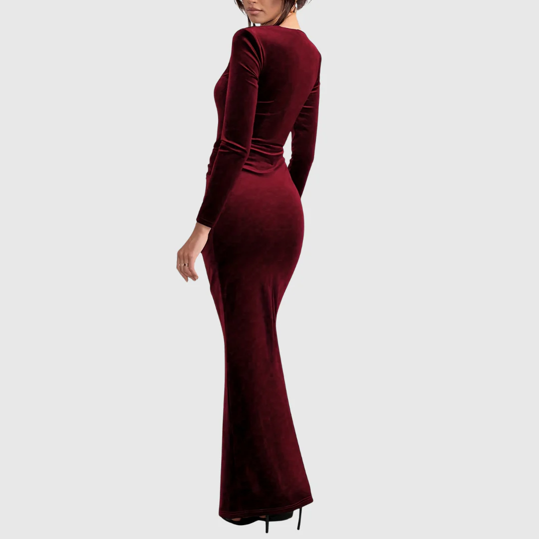 Julieta| Elegante y favorecedor vestido de terciopelo