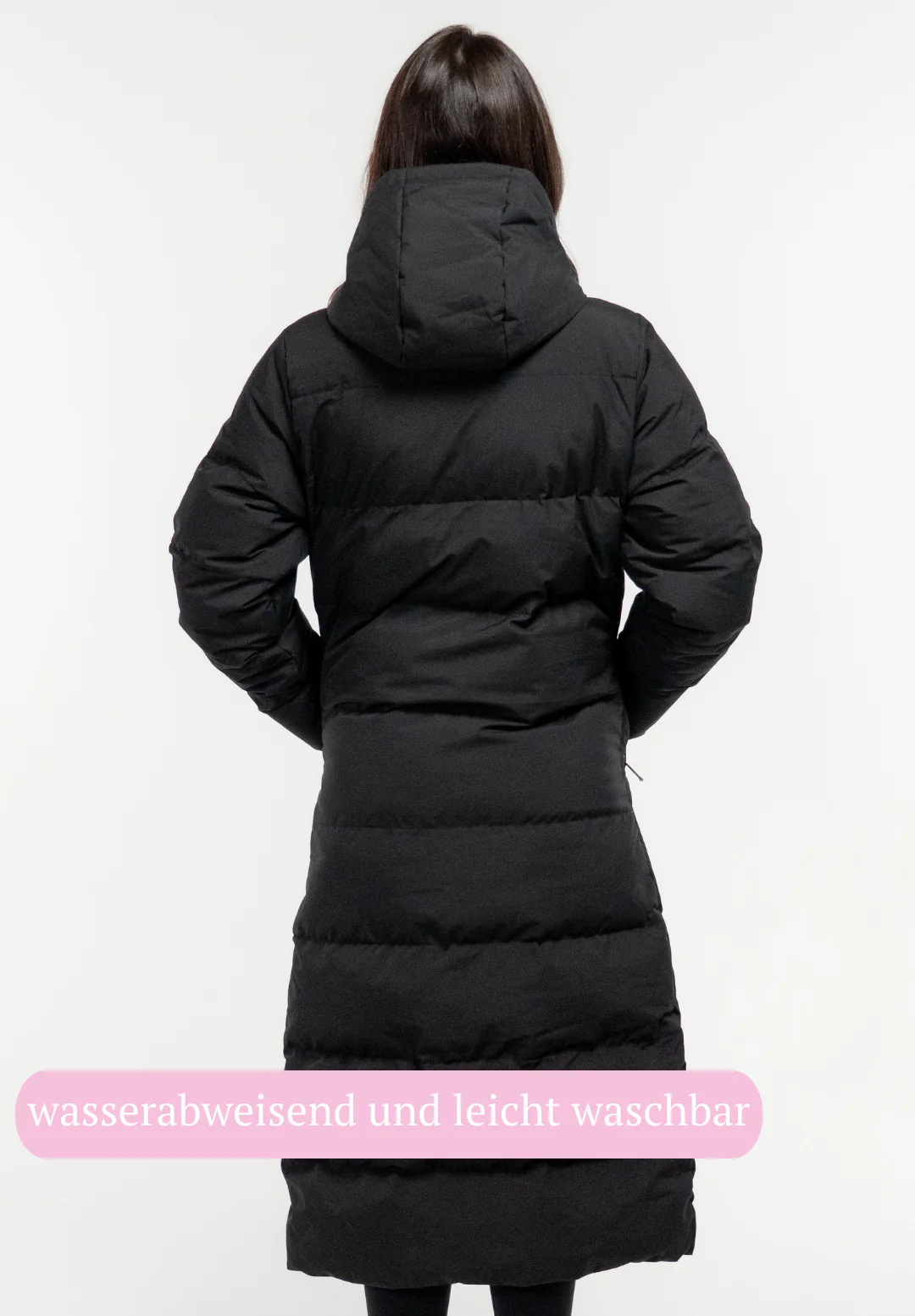 Chaqueta calefactable "Monte" extralarga negra