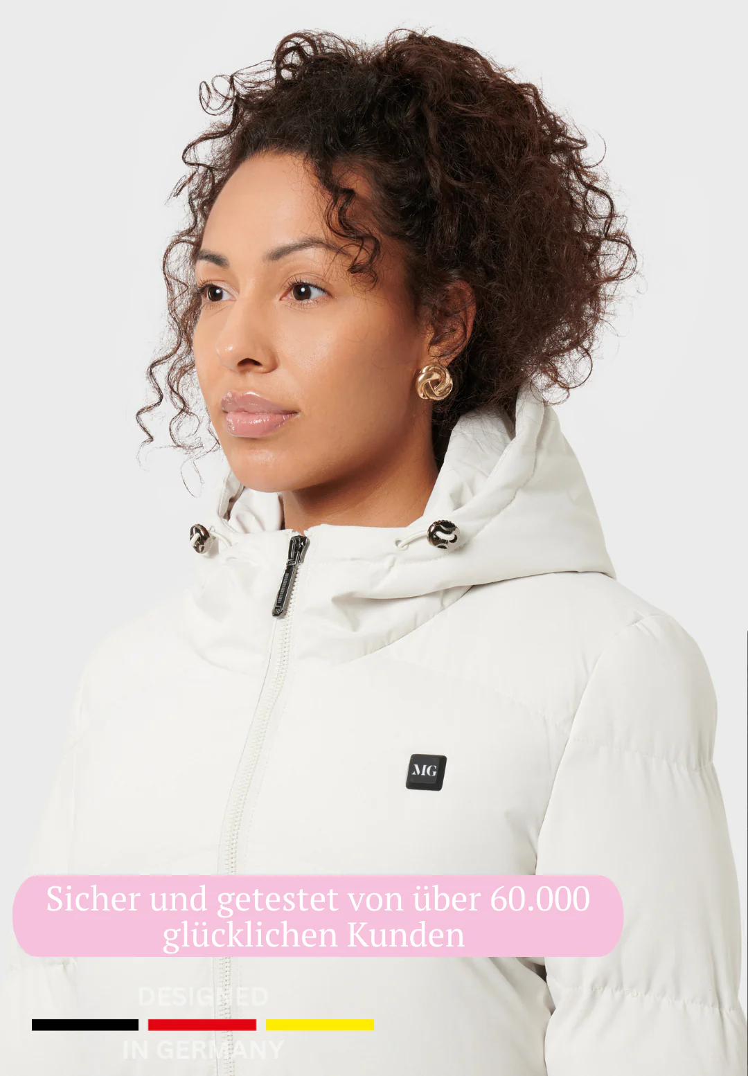 Chaqueta calefactable Monte larga beige